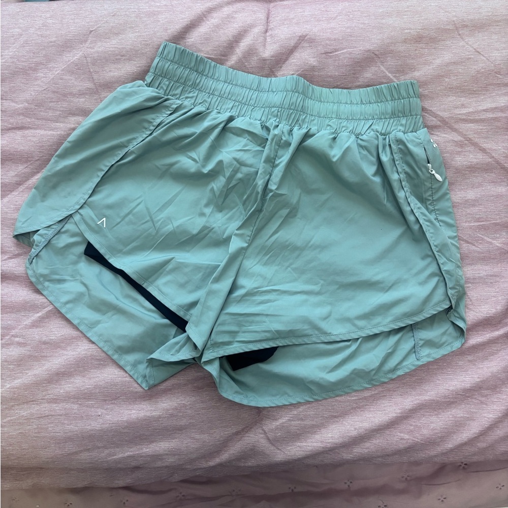 Women's ACTA High Waisted Shorts with Liner - Mint